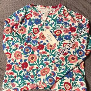 Vineyard Vines Colorful Floral Long Sleeve Shirt